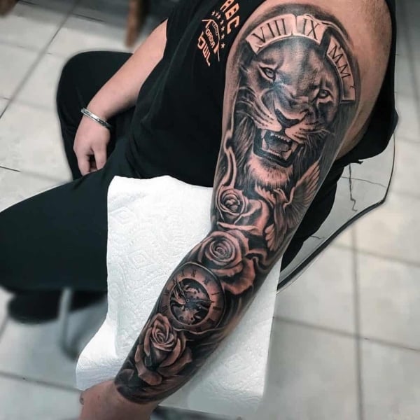 Lion Sleeve Tattoo