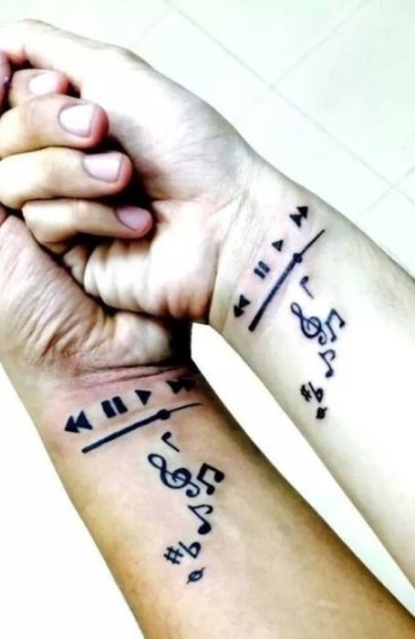 Matching Music Tattoos