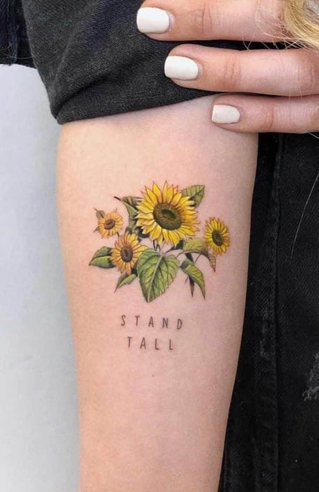 Meaningful Sunflower Tattoo