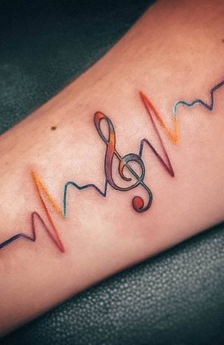 Best Tattoo Studio In JaipurMusical note with heartbeat tattoo done by  xpose tattoos jaipur  YouTube