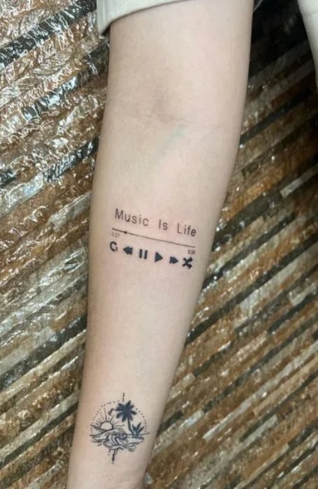 Music Is Life Tattoo (1)