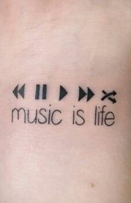 Music Is Life Tattoo