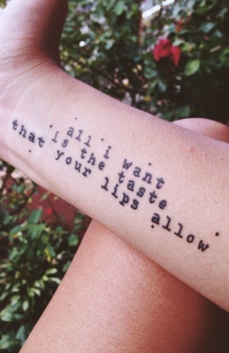 Music Lyric Tattoos