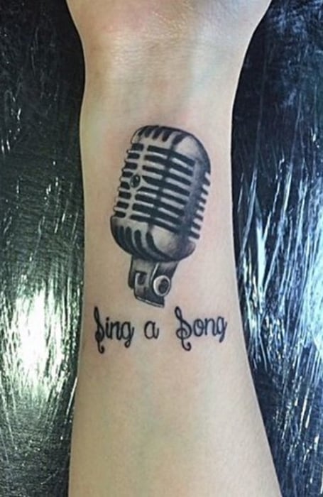 26 Microphone Tattoos Mic Tattoo Designs and Meanings