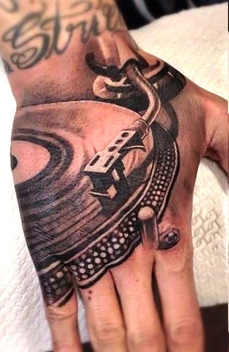 Music Tattoo On Hand