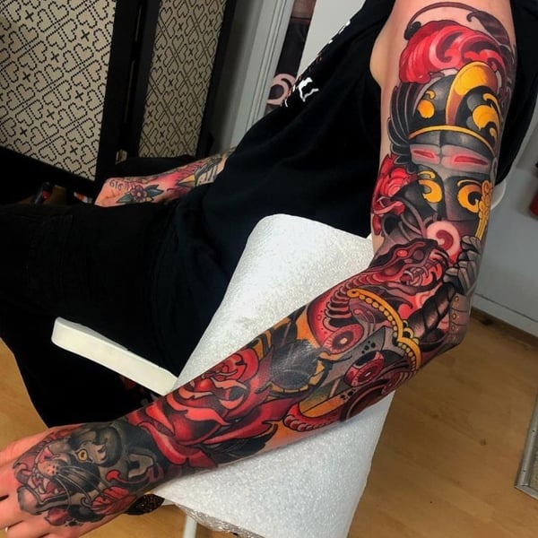 Neo Traditional Tattoo Sleeve