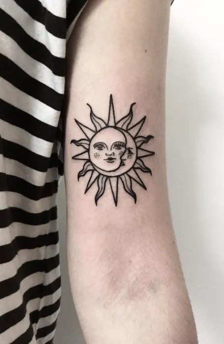 Sun and Moon Tattoos for Men  Ideas and Designs