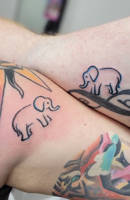 Patchwork Elephant Tattoos