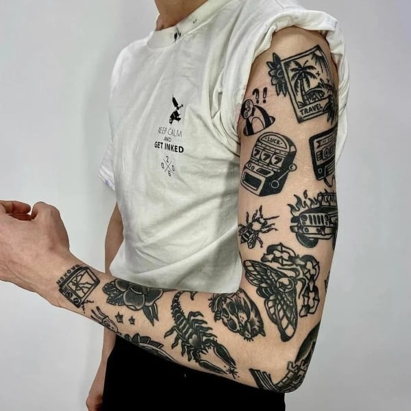 Patchwork Sleeve Tattoo (1)