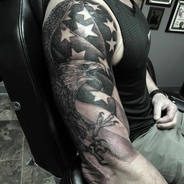 Patriotic Sleeve Tattoo