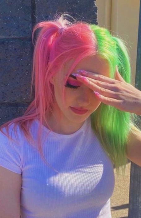 Pink And Green Hair