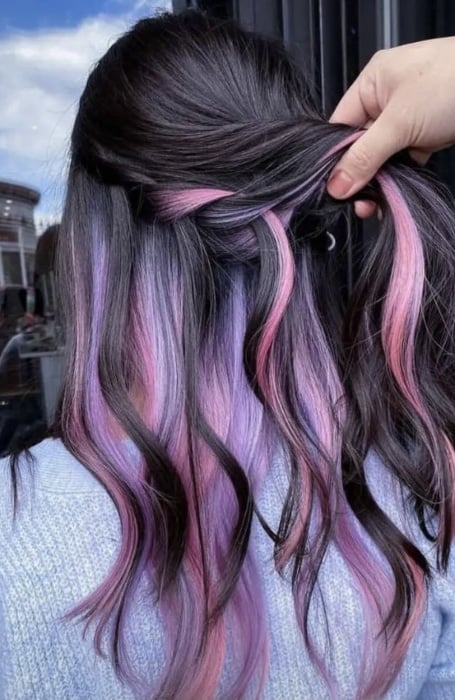 Aggregate 80+ pink streaks in black hair super hot - in.eteachers