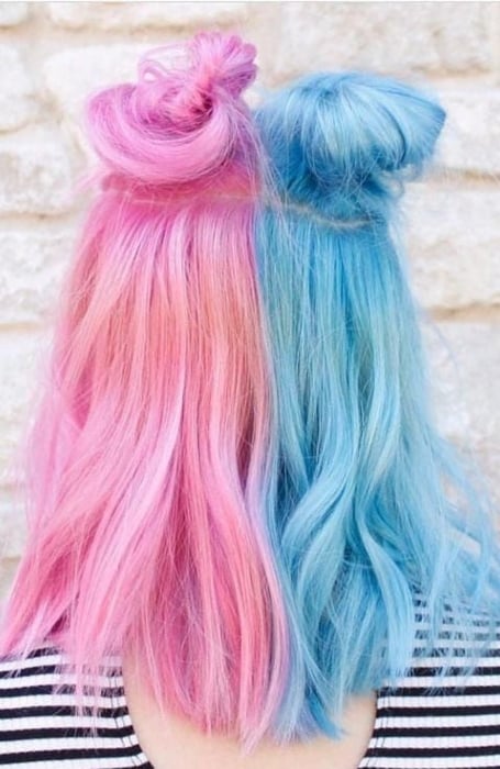 Pink And Blue Hair