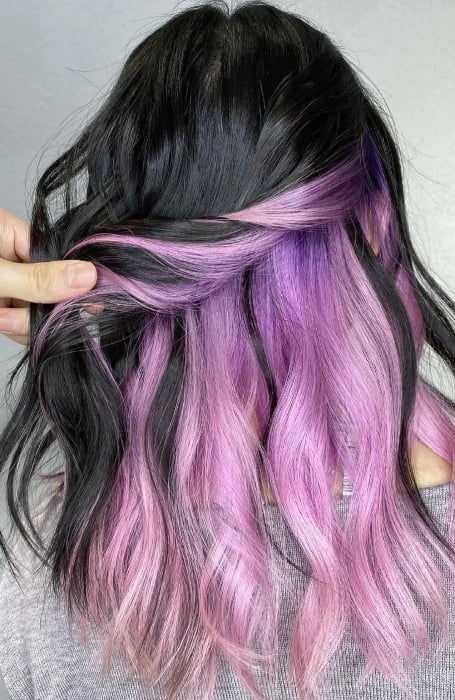 Purple Peekaboo Hair 