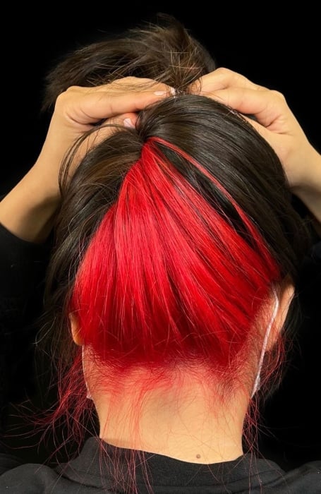 Red Peekaboo Hair