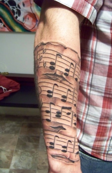 Sheet Music Tattoo