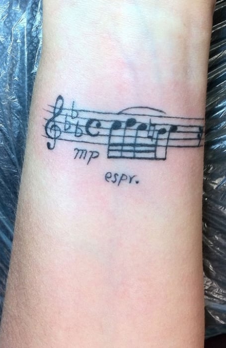 92 Stylish Musical Tattoos On Wrist  Tattoo Designs  TattoosBagcom