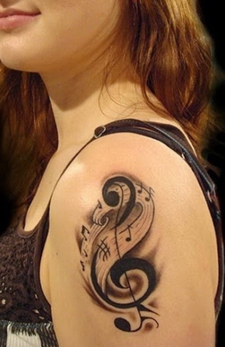 Shoulder Music Tattoos