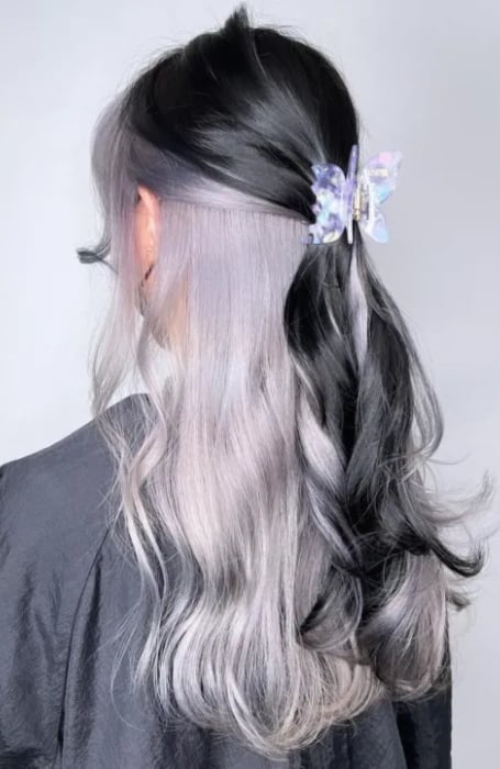 Silver Peekaboo Hair