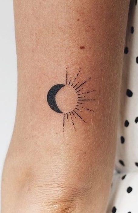 Small Sun And Moon Tattoo1