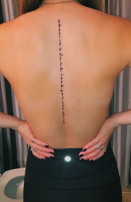 Spine Quote Tattoo