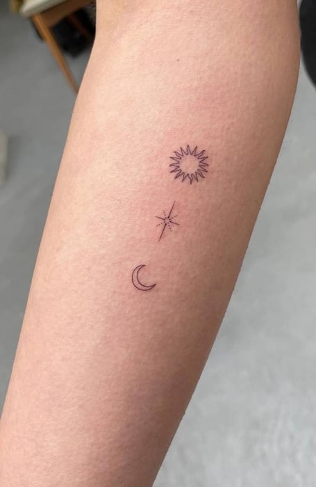 Sun Moon And Stars Tattoo (1)