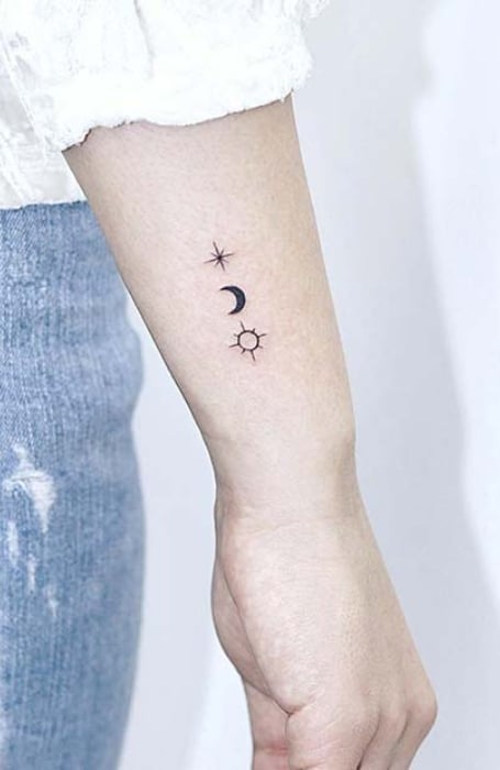Semi Permanent Space Temporary Tattoos 6Sheet 2 Weeks Long Last  Waterproof Moon Star Sun Tattoos 100 PlantBased Ink Infinity Realistic  Tattoos Sticker for Adult Children