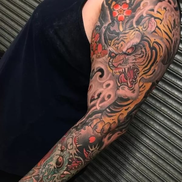 Tiger Sleeve Tattoo (1)