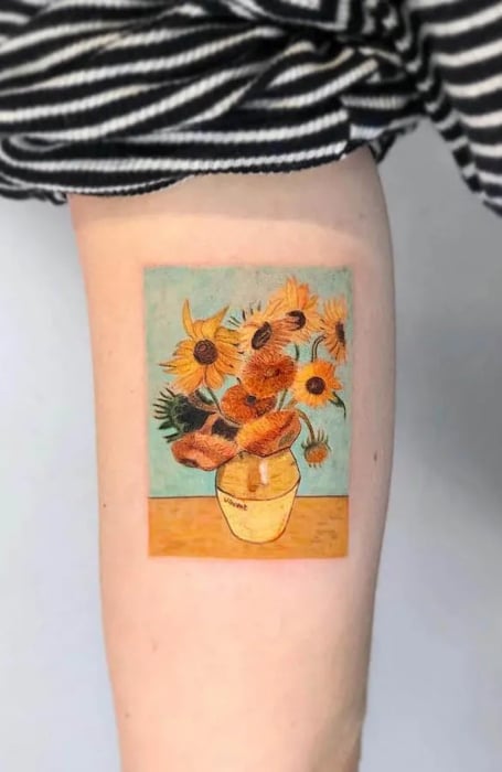 Van Gogh Sunflower Tattoo