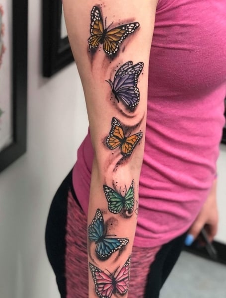 Butterfly Sleeve Tattoo 