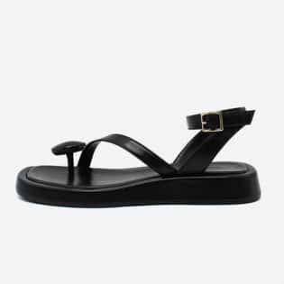 Gia X Rhw Rosie Flat Wrap Sandal Black Shoes Gia X Rhw 171768
