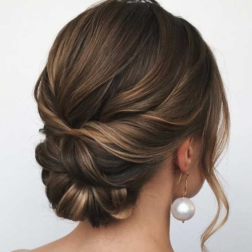 Simple Updo Bridesmaid 