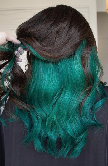 Teal Peekaboo Hair 