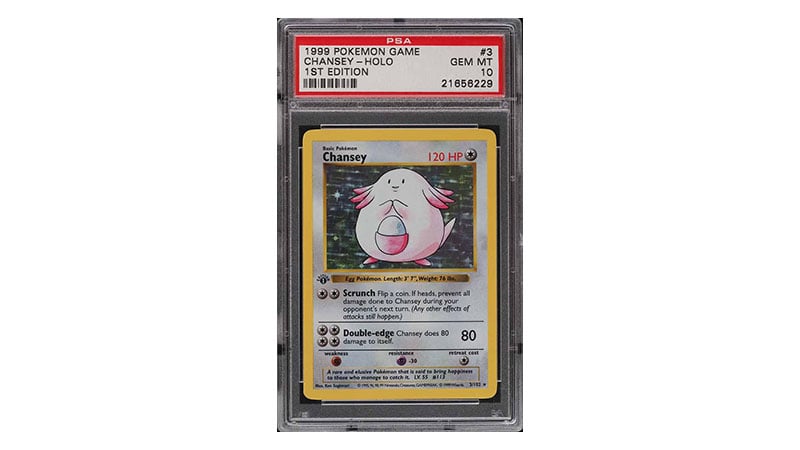 1999 Pokemon Base Set 1st Edition Shadowless Holo Chansey #3 