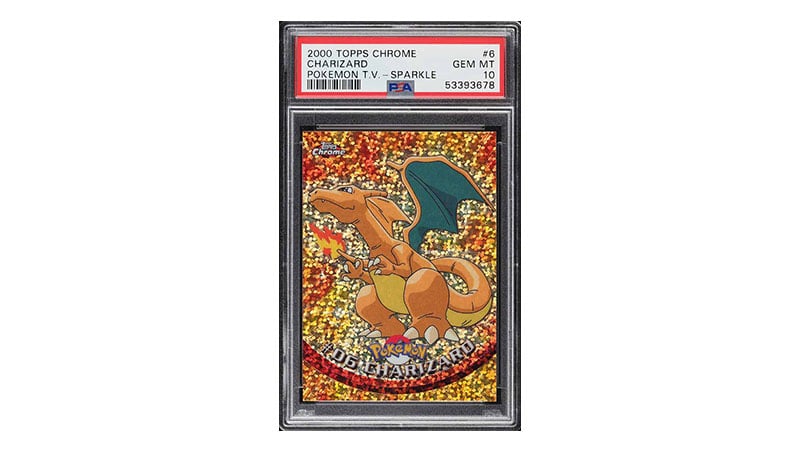 2000 Pokemon Topps Chrome Series 1 Sparkle Charizard #6