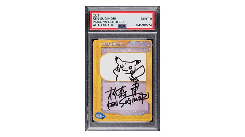 2004 Pokemon World Championships Ken Sugimori Pokemon Cut Auto Dna