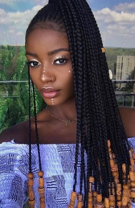 20 stitch braids ponytail hairstyle ideas that look stunning - Tuko.co.ke