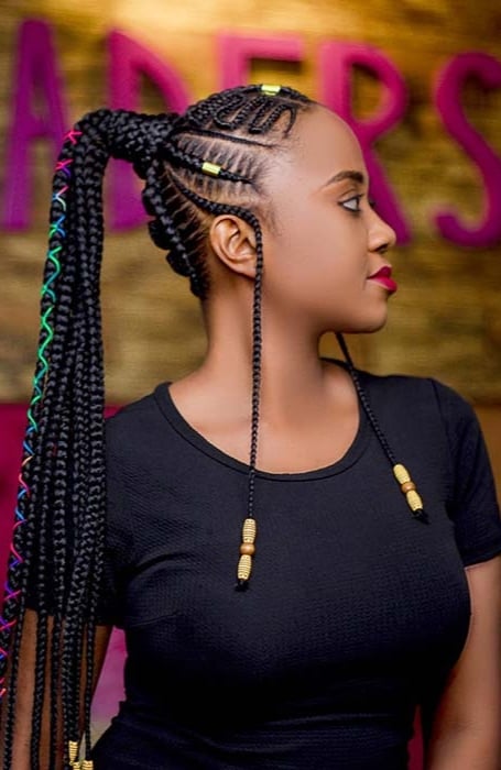 African Ponytail Braids