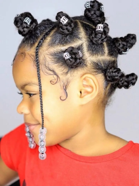 Bantu Knots For Kids