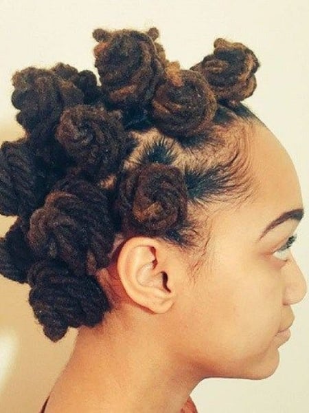 Bantu Knots On Locs