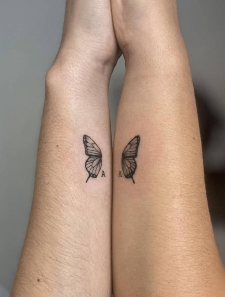 Best Friend Butterfly Tattoos (1)