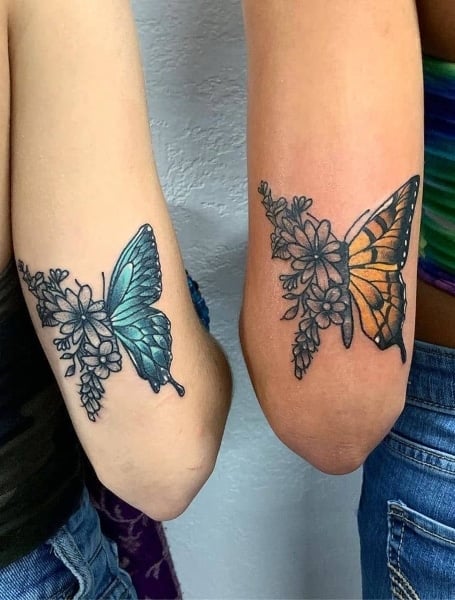 Best Friend Butterfly Tattoos