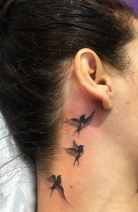 Bird Neck Tattoo