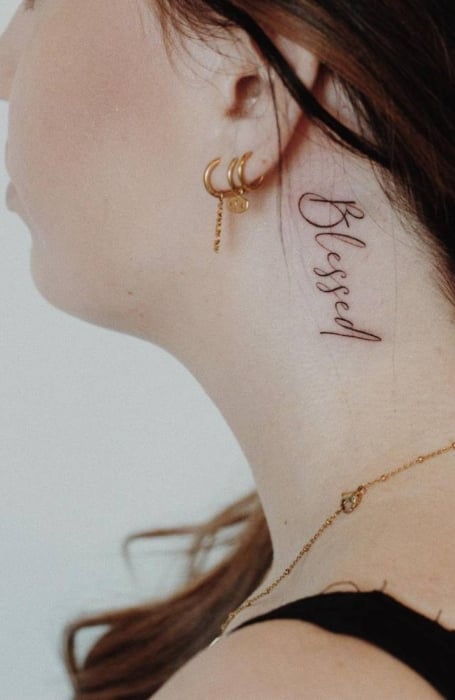 Blessed Neck Tattoo (1)