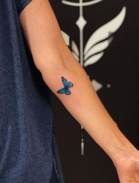 Butterfly with Cross tattoo by Inne Tattoo  Post 16831