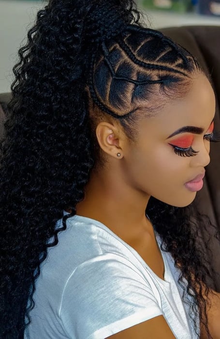 Braided Ponytail Hairstyles For Black Hair 