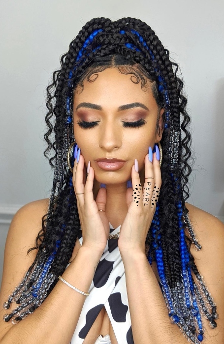Braided Ponytail With Curls