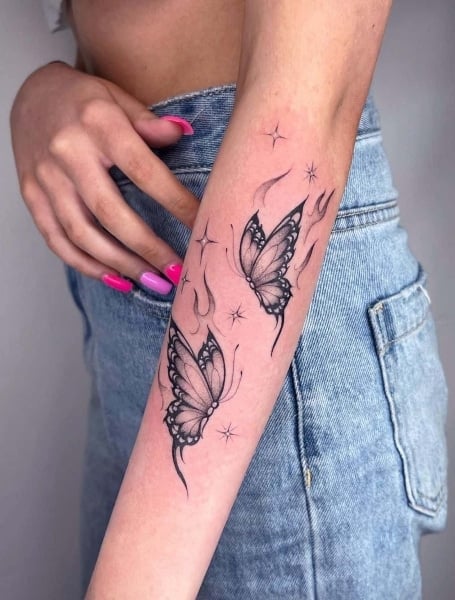 Butterfly Forearm Tattoo