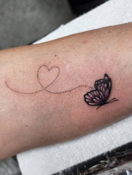Butterfly Heart Tattoo (1)