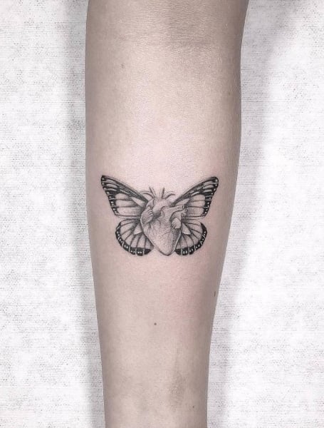 Butterfly Heart Tattoo